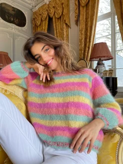 AQUA STRIPES SWEATER ROUND NECK