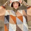 BEIGE DIAGONALES BOLERO