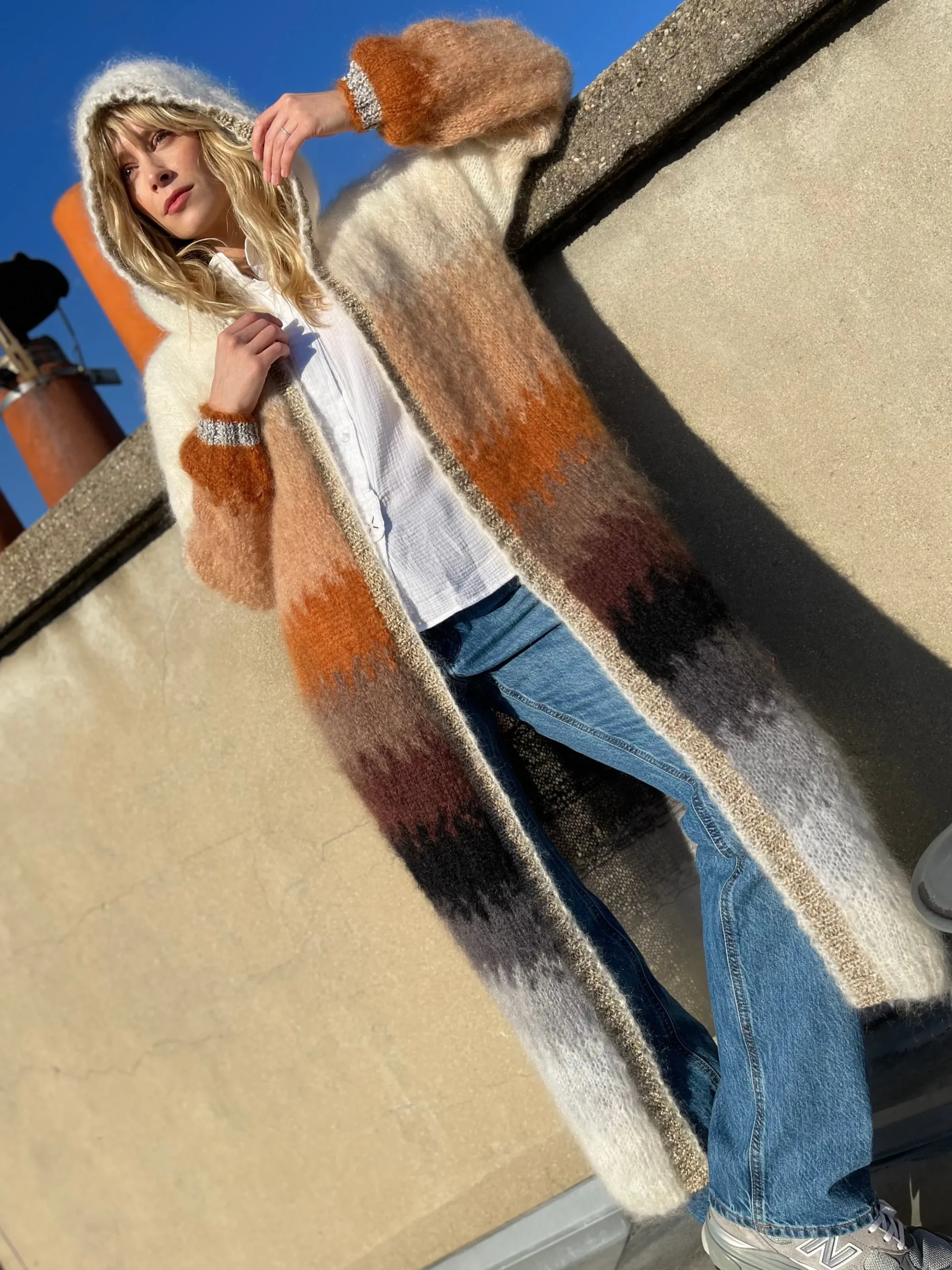 BEIGE TIE&DYE HOODIE COAT 12 COLORS