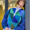 BLUE DIAGONALES BOLERO