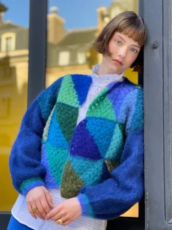 BLUE DIAGONALES BOLERO