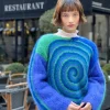 BLUE SPIRALES SWEATER