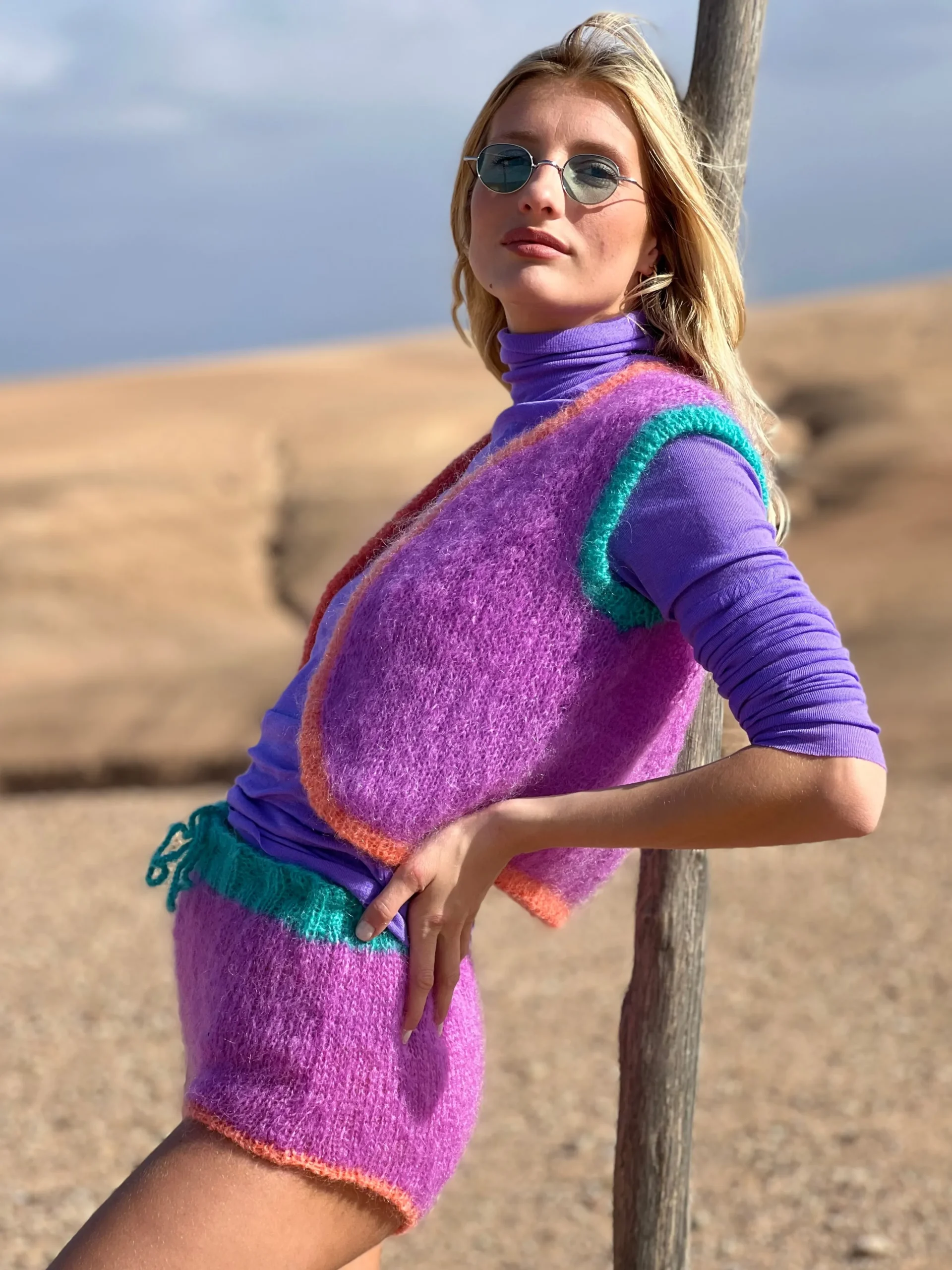 BOLERO COLORBLOCK LILAS