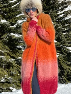BORDEAUX TIE&DYE 4 COLORS HOODIE COAT