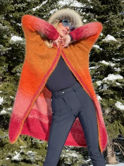 BORDEAUX TIE&DYE 4 COLORS HOODIE COAT