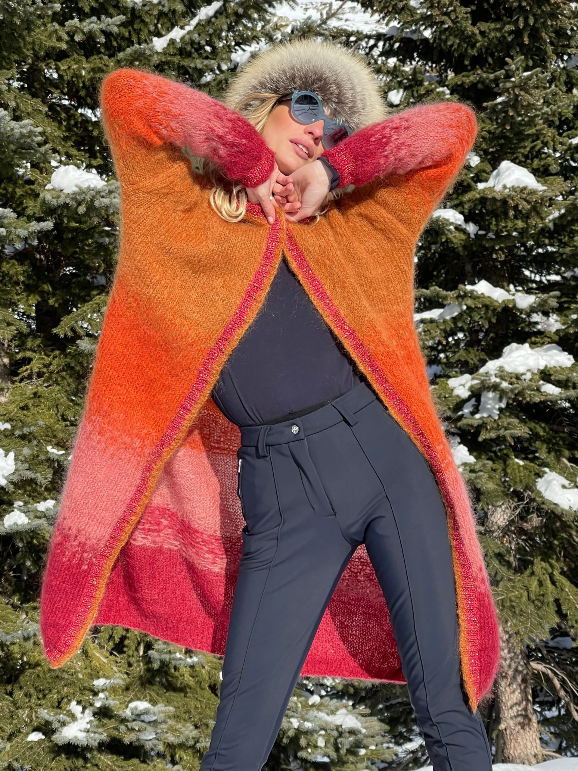 BORDEAUX TIE&DYE 4 COLORS HOODIE COAT