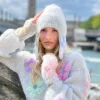 CHAPKA & MITTENS FREE FLOWERS GRIS