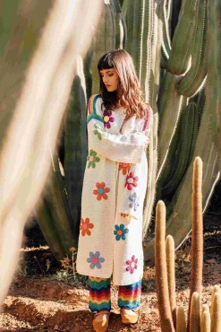 COAT ECRU FREE FLOWERS (Spring / Summer)