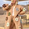 COAT FREE FLOWERS BEIGE