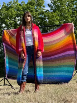COAT HOODIE STRIPES  MULTICOLOR