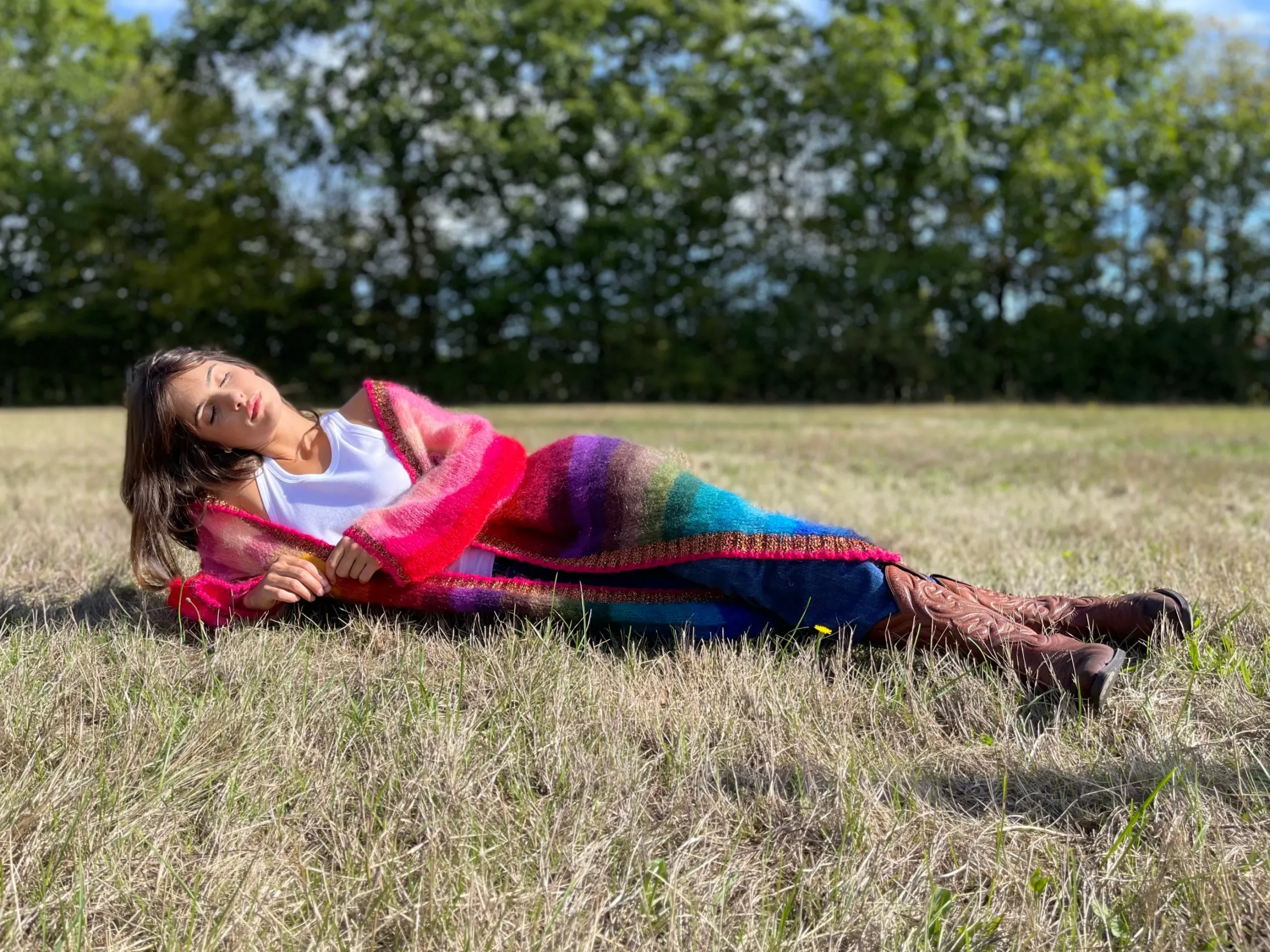 COAT HOODIE STRIPES MULTICOLOR