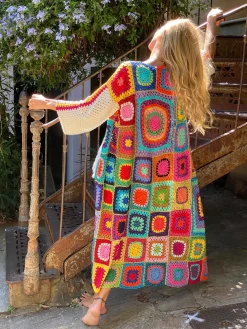 COAT PATCHWORK ECRU