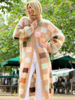 COAT PIXELS BEIGE