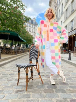 COAT PIXELS ECRU