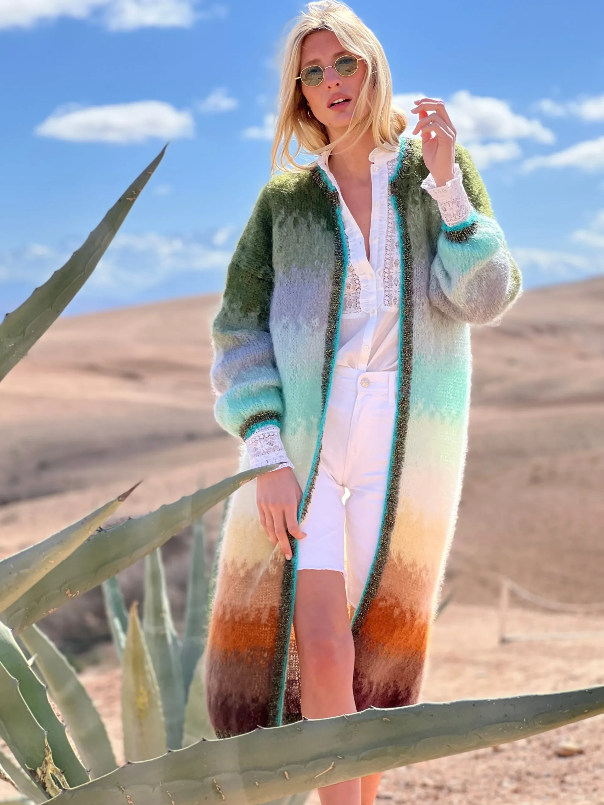 COAT TIE&DYE 12 COLORS CHOCO / KAKI