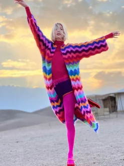 COAT WAVE MOHAIR MULTICOLOR