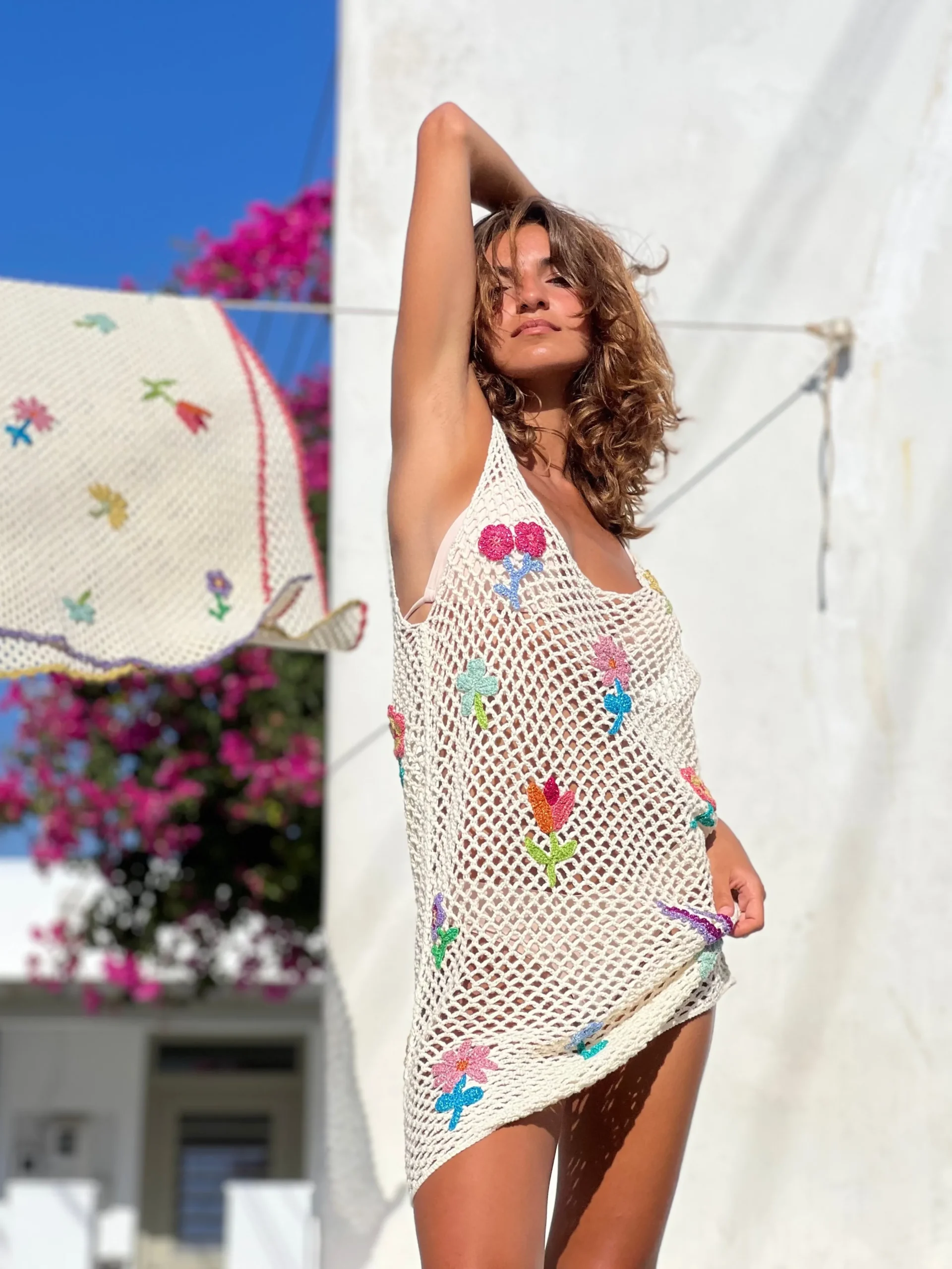 DRESS FISHNET BLOOM