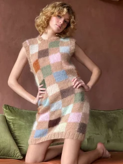 DRESS PIXELS BEIGE
