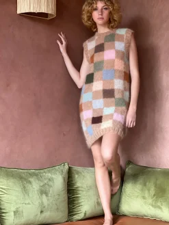 DRESS PIXELS BEIGE