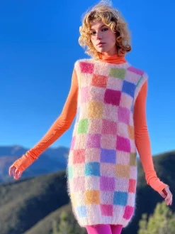 DRESS PIXELS ECRU