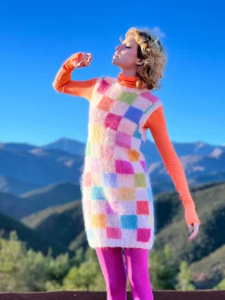 DRESS PIXELS ECRU