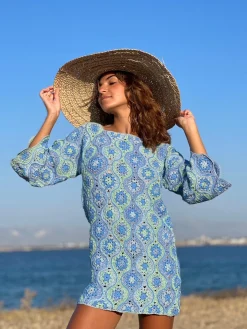 DRESS SLEEVES 3/4 LUXURY BLUE