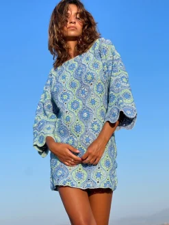 DRESS SLEEVES 3/4 LUXURY BLUE