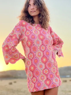 DRESS SLEEVES 3/4 LUXURY PINK
