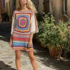 DRESS SLEEVES 3/4 PATCHWORK ECRU