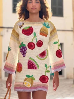 DRESS SLEEVES 3/4 TUTTI FRUTTI