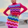DRESS WAVE MOHAIR MULTICOLOR