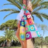 FLOWERS PATCHWORK COAT NO SLEEVES
