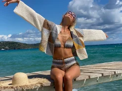 GOLD & SILVER DIAGONALES BOLERO
