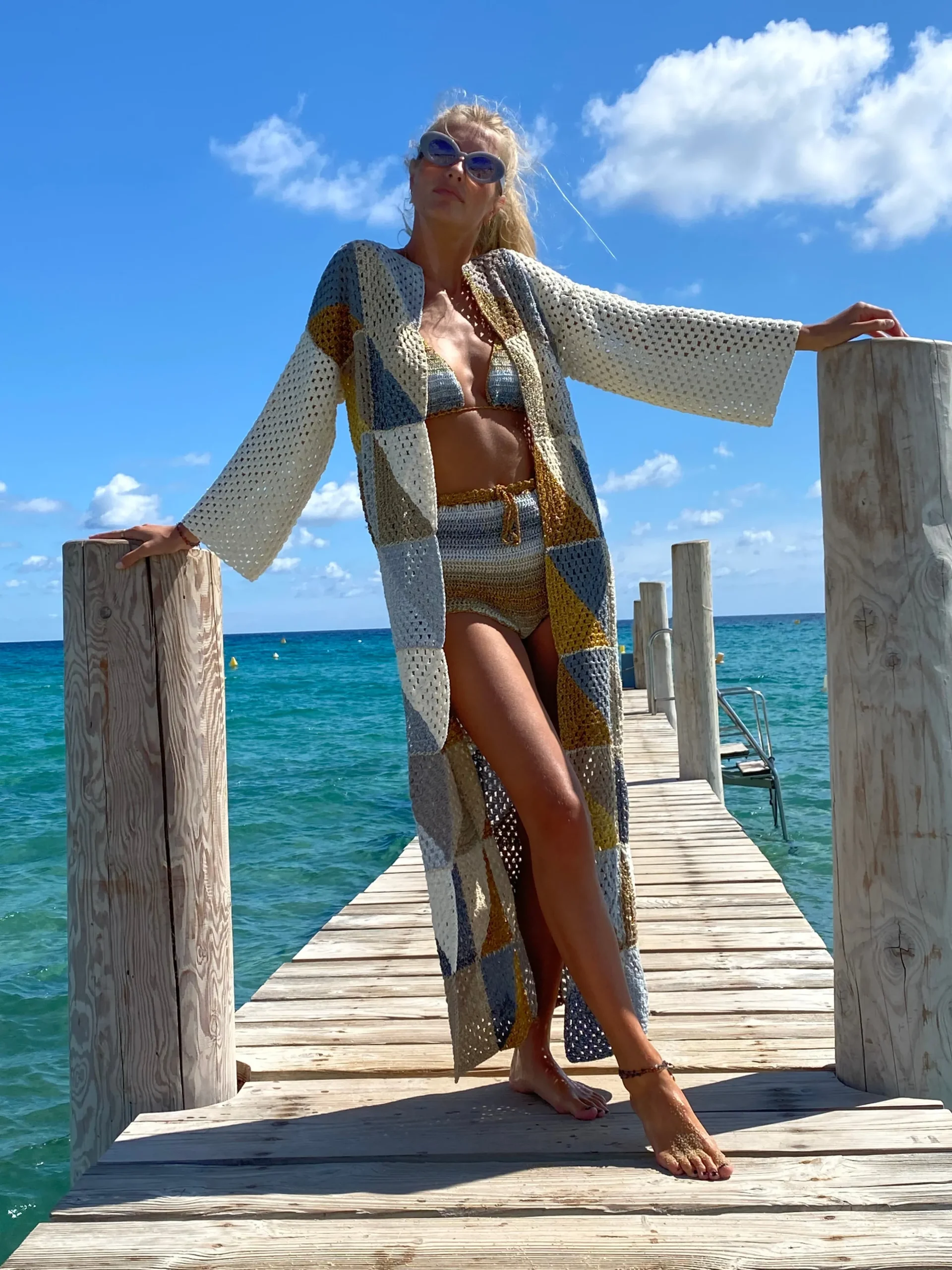 GOLD & SILVER DIAGONALES COAT