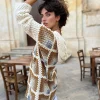 GOLD & SILVER  RAINBOW HOODIE LONG JACKET