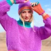 HAT & MITTENS COLORBLOCK LILAS