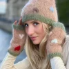 HAT & MITTENS MON AMOUR BEIGE