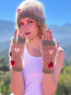 HAT & MITTENS MON AMOUR BEIGE