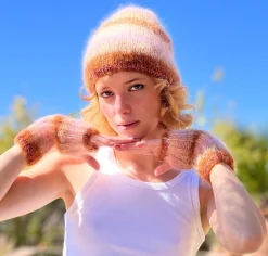 HAT & MITTENS STRIPES DUNE