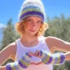 HAT & MITTENS STRIPES PACIFIQUE