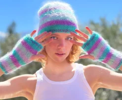 HAT & MITTENS STRIPES SIRENE