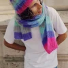 HAT & SCARF STRIPES  GREY