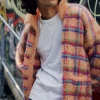 JACKET TARTAN SALMON