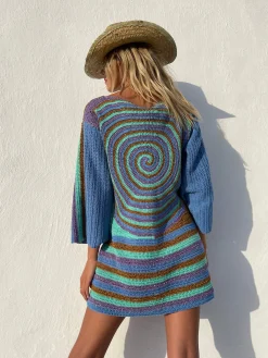 LAVANDE SPIRALES DRESS SLEEVES 3/4