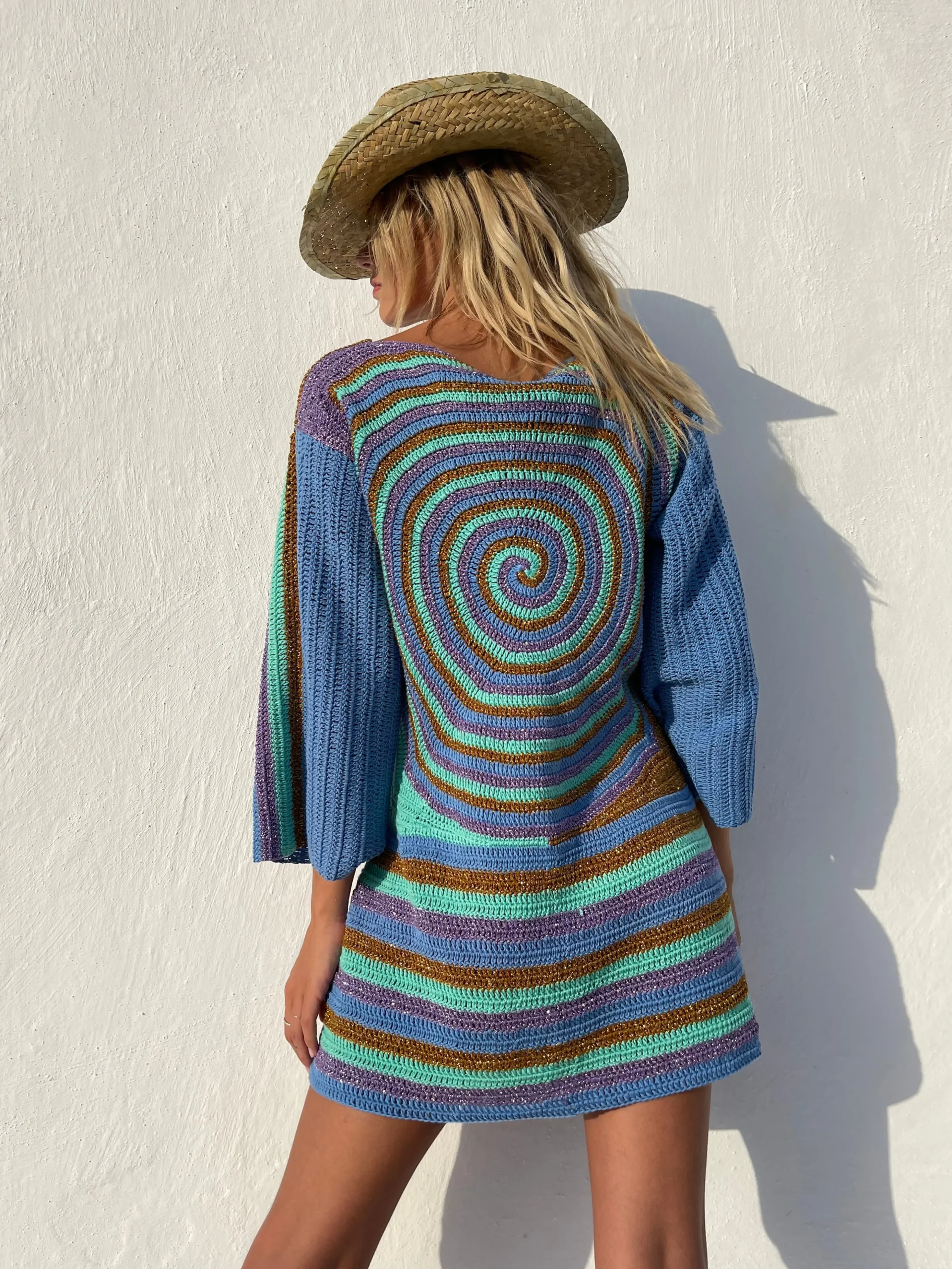 LAVANDE SPIRALES DRESS SLEEVES 3/4