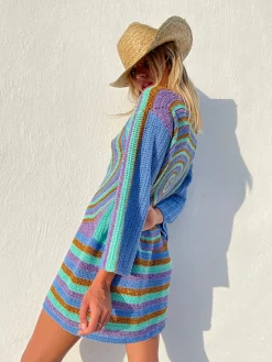 LAVANDE SPIRALES DRESS SLEEVES 3/4