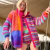 LONG JACKET PATCHWORK STRONGS