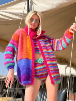 LONG JACKET PATCHWORK STRONGS
