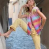 MULTICOLOR TIE&DYE 12 COLORS LITTLE JACKET NO SLEEVES