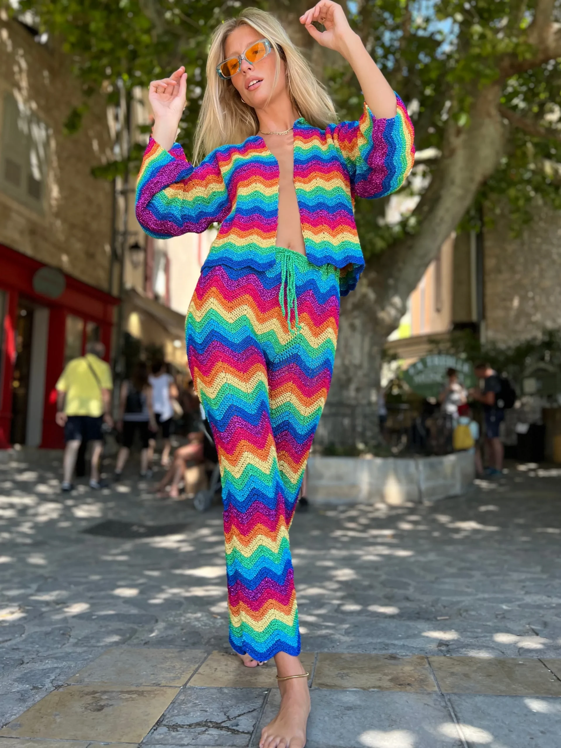 MULTICOLOR WAVE LUREX BOLERO